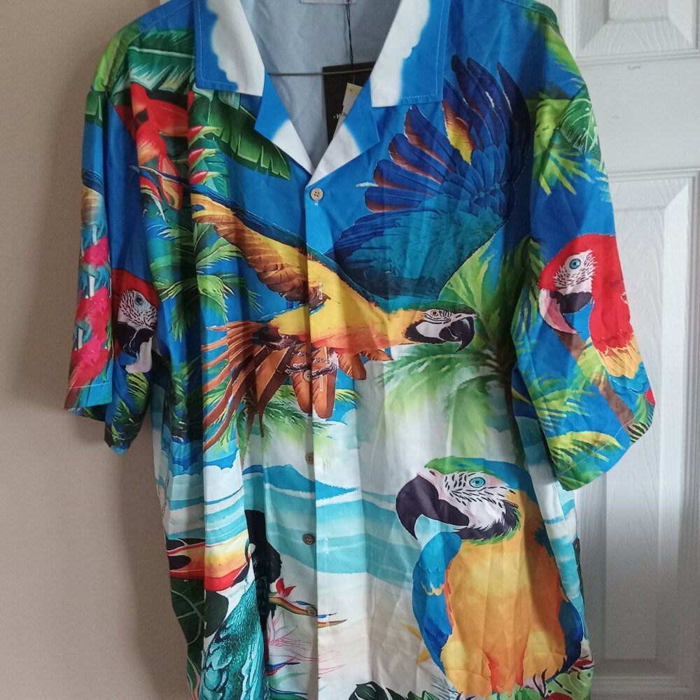 Hawalili tropical parrot shirt